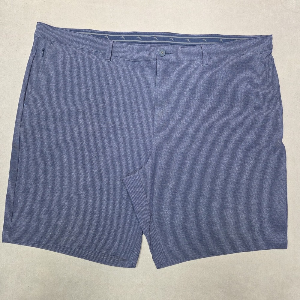 Tommy Bahama Mens Big & Tall IslandZone Chip Shot Short 46 Blue Golf Chino 10"